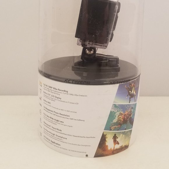 Action Camera Bundle ACTIVEON CX Camera Selfie Stick 8 GB Micro SD Card - Picture 5 of 12